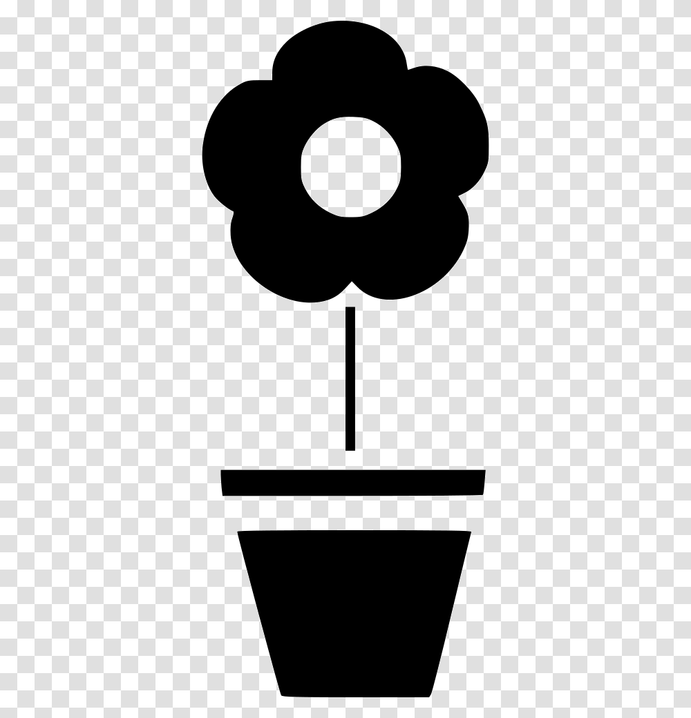 Pot Flower Plant Flower Plant Icon, Lamp, Stencil, Pattern Transparent Png