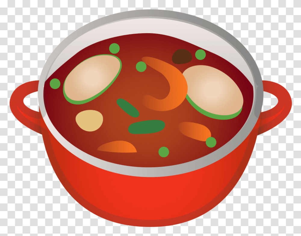 Pot Of Food Icon Emoji Comida, Bowl, Dish, Meal, Soup Bowl Transparent Png