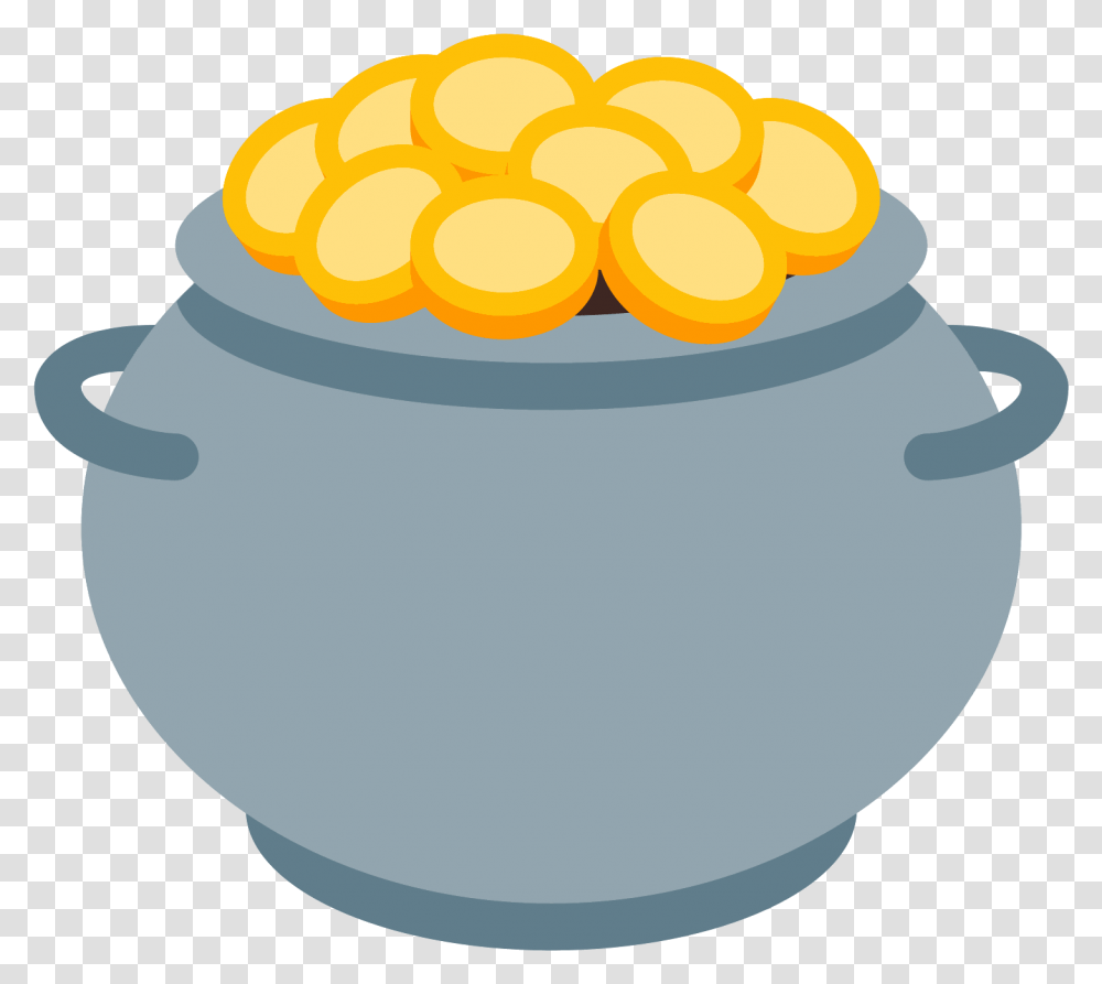 Pot Of Gold 2 Image Pot Of Gold Emoji, Bowl, Birthday Cake, Dessert, Food Transparent Png