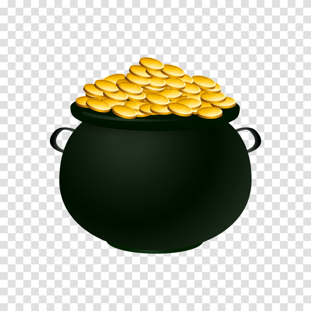 Pot Of Gold Clip Art, Lamp, Pottery, Fungus, Tabletop Transparent Png