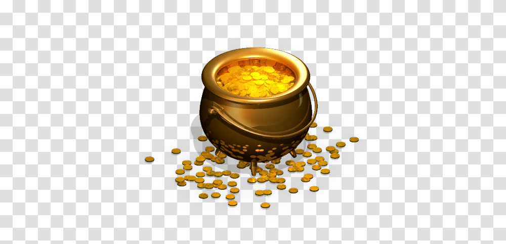 Pot Of Gold Gold Pot, Treasure, Medication, Pill, Bowl Transparent Png