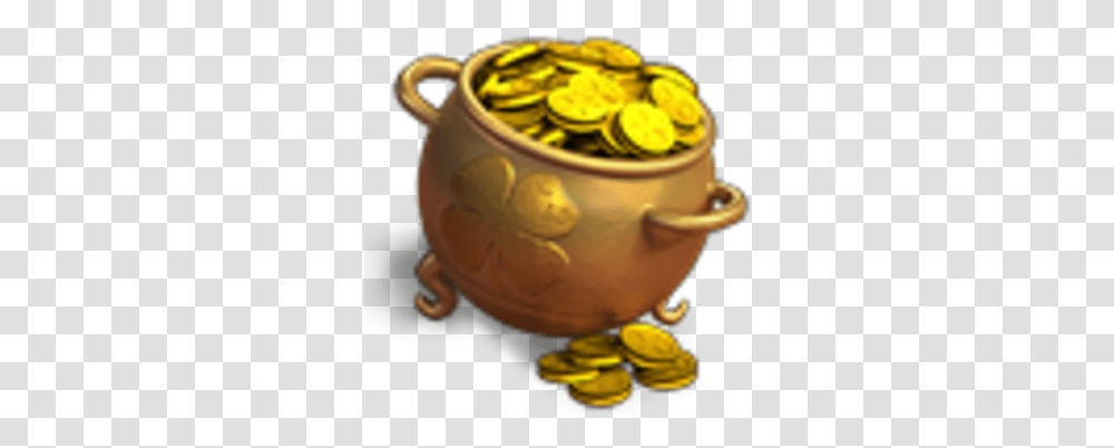 Pot Of Gold Knights And Brides Wiki Fandom, Pottery, Jar, Coin, Money Transparent Png