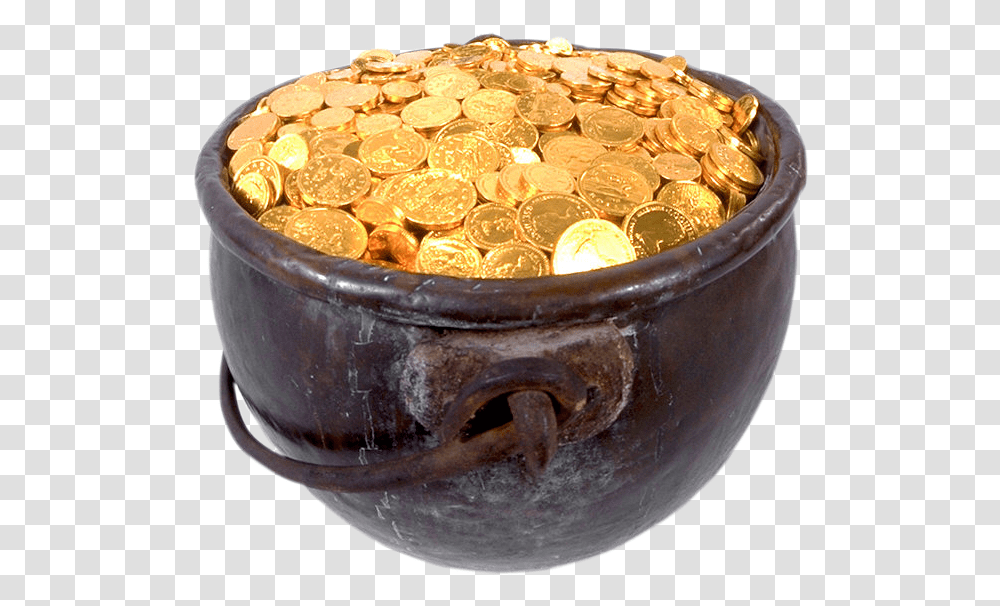 Pot Of Gold Pot Of Gold, Treasure, Coin, Money Transparent Png