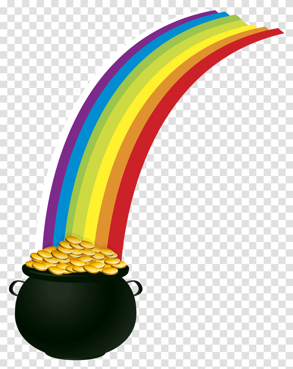 Pot Of Gold Rainbow Clipart Pot Of Gold And Rainbow, Lamp, Logo, Symbol, Trademark Transparent Png