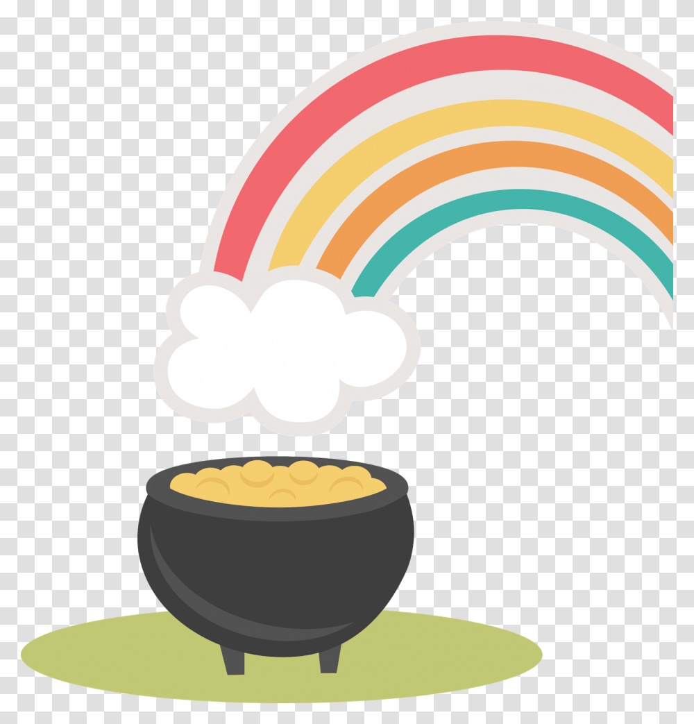 Pot Of Gold Rainbow Pot Of Gold Background Icon, Bowl, Coffee Cup, Meal, Food Transparent Png