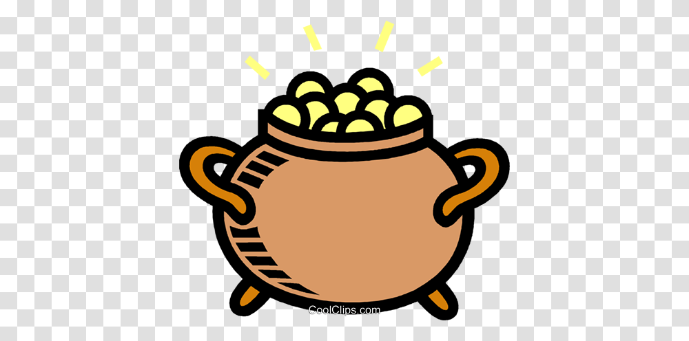 Pot Of Gold Royalty Free Vector Clip Art Illustration, Pottery, Teapot, Jar, Urn Transparent Png