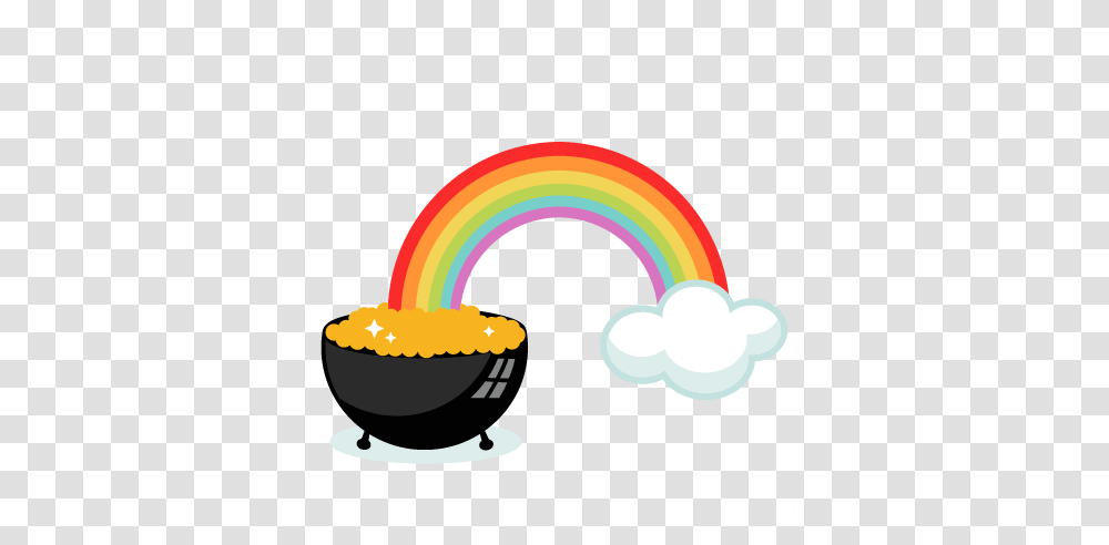 Pot Of Gold With Rainbow Cutting For Scrapbooking Cute, Outdoors, Nature, Sky Transparent Png