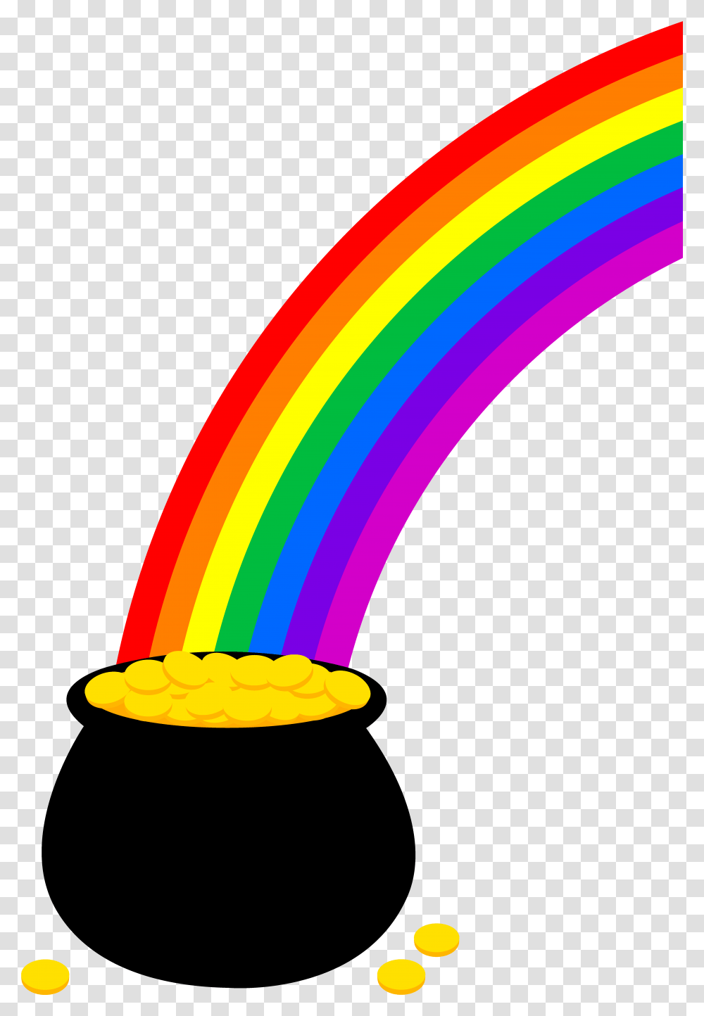 Pot Of Gold With Rainbow, Light, Screen Transparent Png