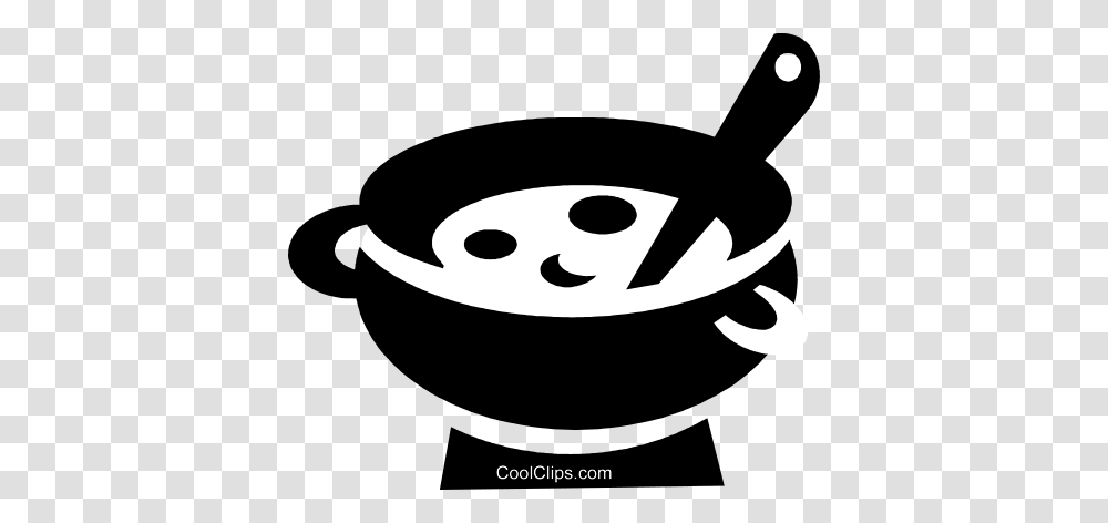 Pot Of Soup Royalty Free Vector Clip Art Illustration, Frying Pan, Wok Transparent Png