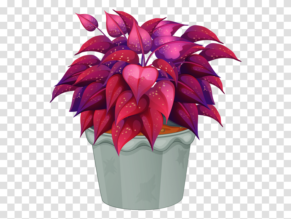 Pot Plant Clipart Bunga Clipart Flower Pot Flower In Pot, Dahlia, Blossom, Petal, Flower Arrangement Transparent Png