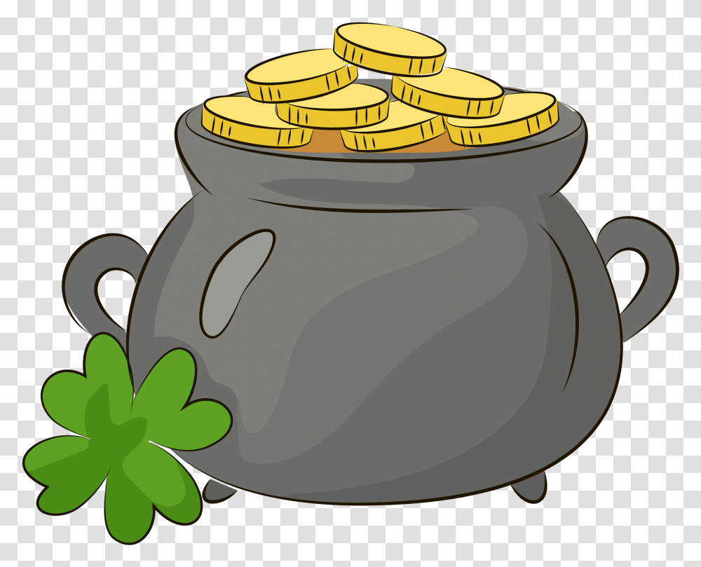 Pot With Gold Clipart Free Download Gold Clipart, Jar, Pottery, Urn, Grenade Transparent Png