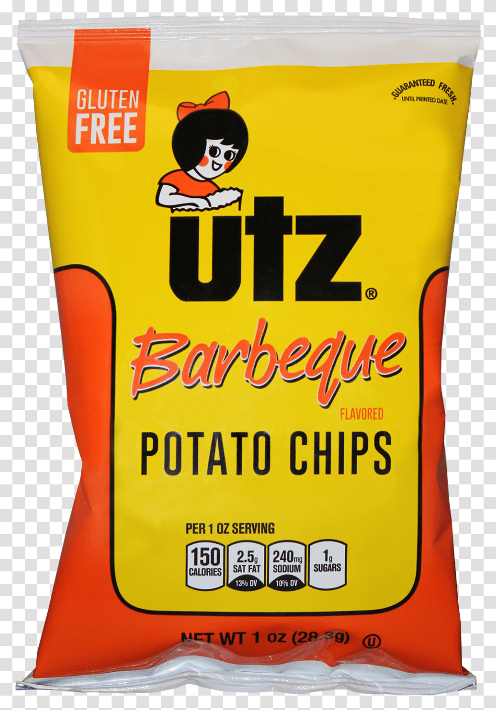 Potato Chips Bag Utz Potato Chip Girl, Label, Food, Logo Transparent Png