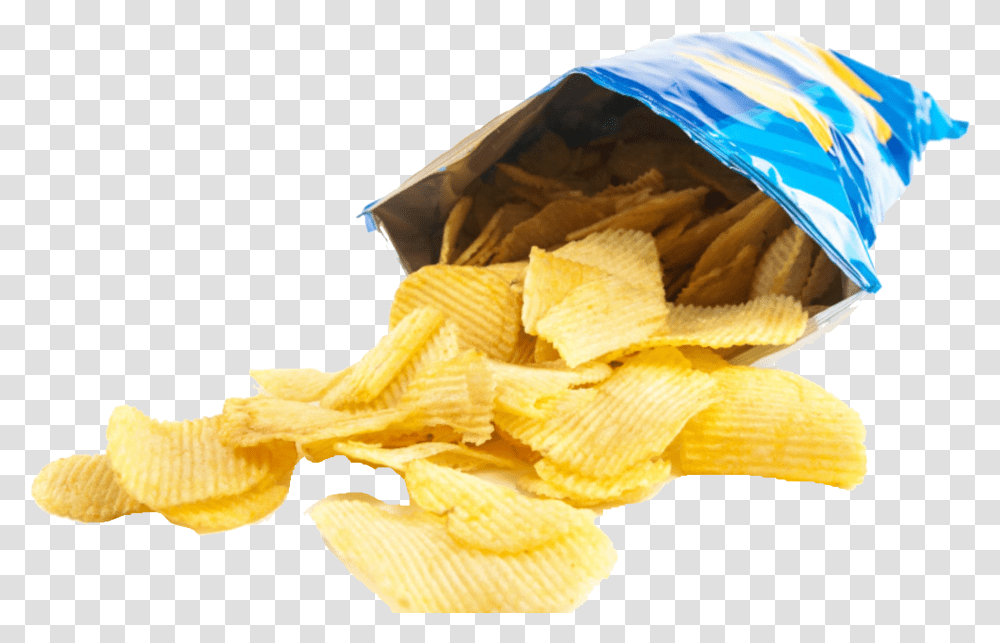 Potato Chips Image Opened Bag Of Chips, Food, Fries, Fungus, Macaroni Transparent Png