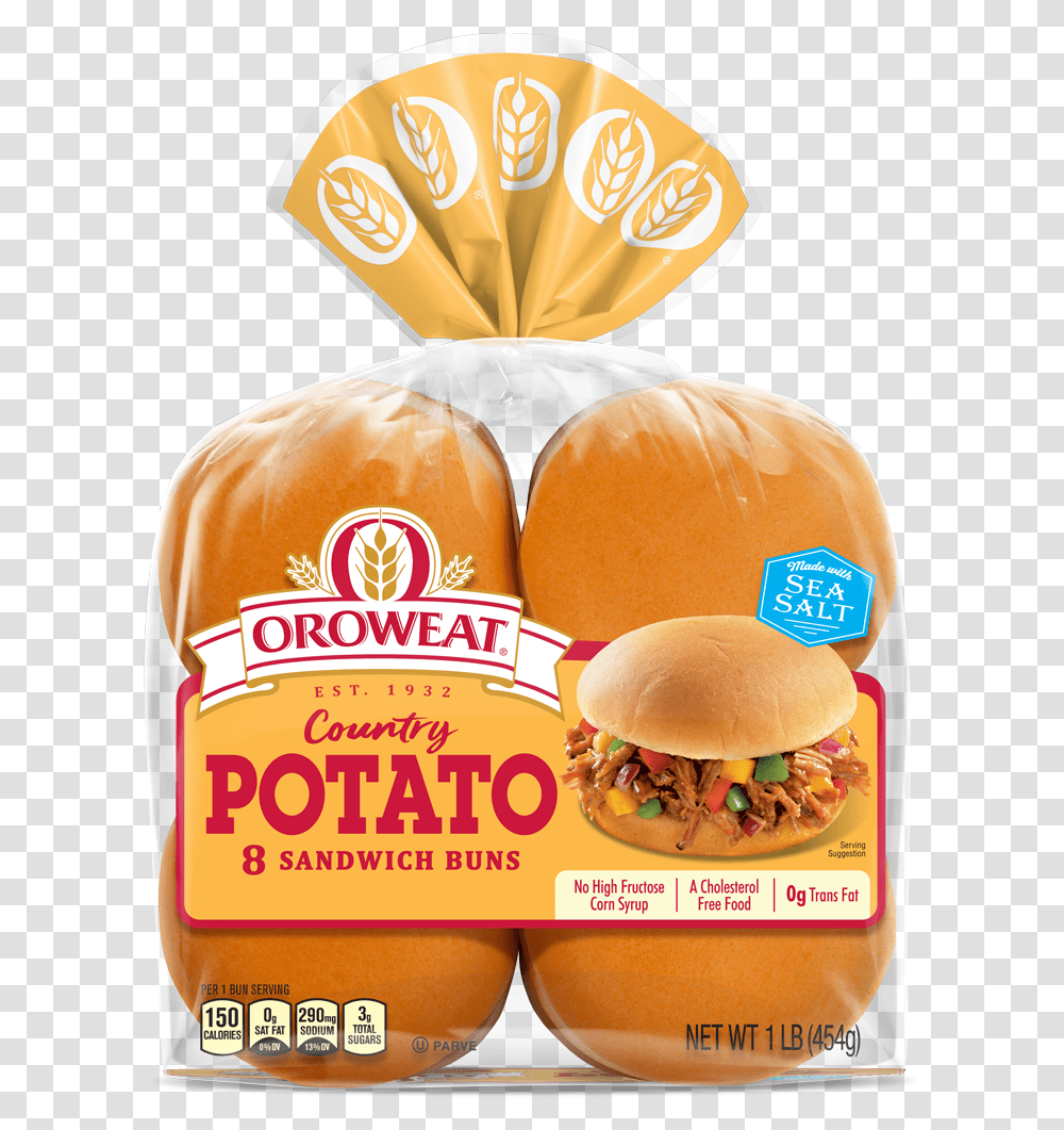 Potato Roll Hamburger Bun, Food, Bread, Bread Loaf, French Loaf Transparent Png