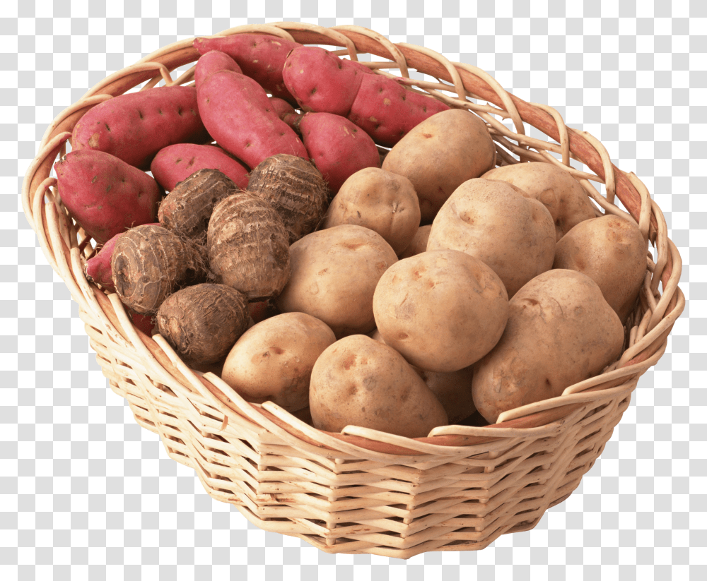 Potato, Vegetable, Plant, Food, Basket Transparent Png