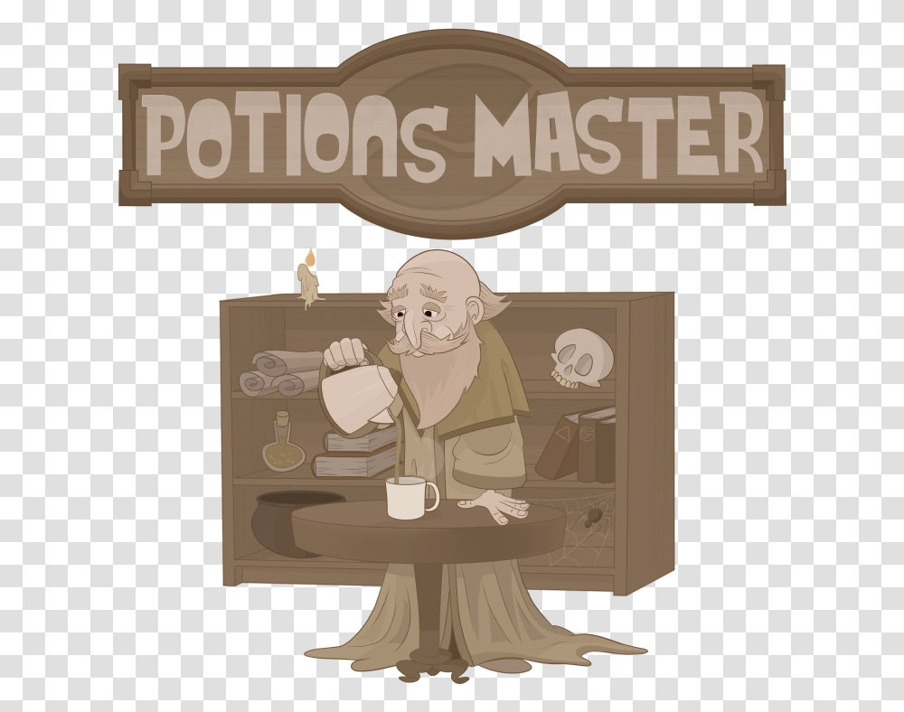 Potions Master Cartoon, Person, Carpenter, Furniture Transparent Png