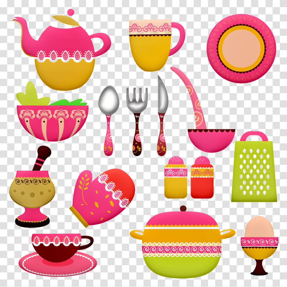 Pots And Pans Kitchen Utensils Cooking Chef Pot, Bowl, Birthday Cake, Dessert, Food Transparent Png
