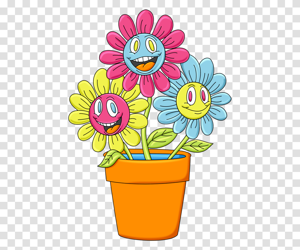 Potted Flowers Cartoon Image Of Flower Pot, Doodle, Drawing, Floral Design Transparent Png