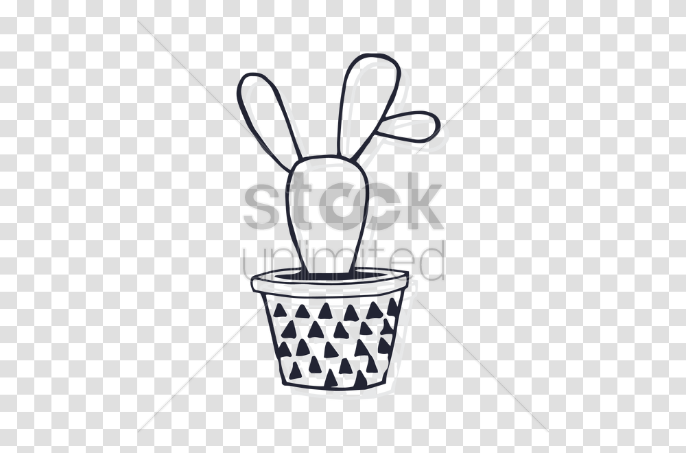 Potted Succulent Vector Image, Bow, Doodle, Drawing Transparent Png