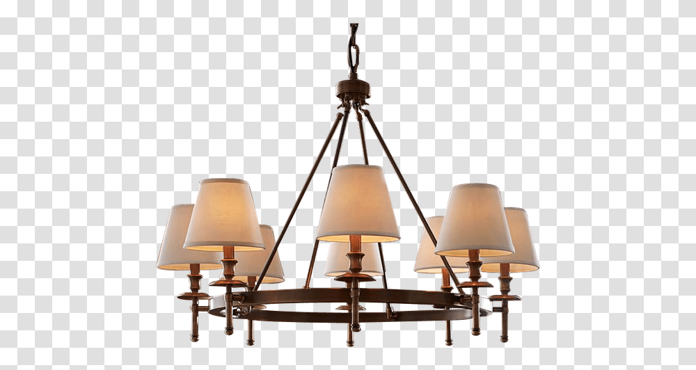 Pottery Barn Collins Aged Bronze Chandelier, Lamp, Lampshade, Table Lamp Transparent Png