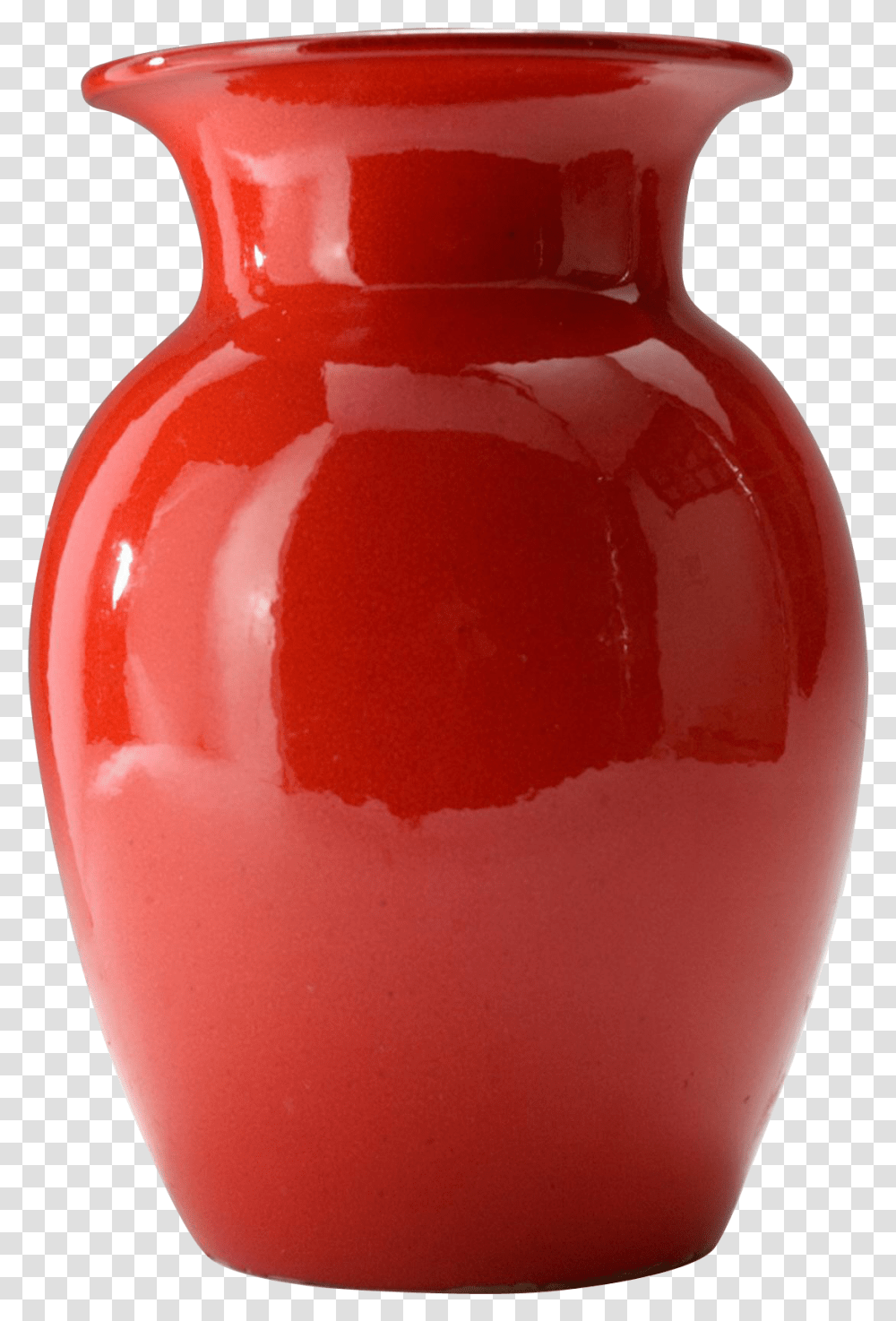 Pottery Empty Flower Vase, Jar, Ketchup, Food, Shelf Transparent Png
