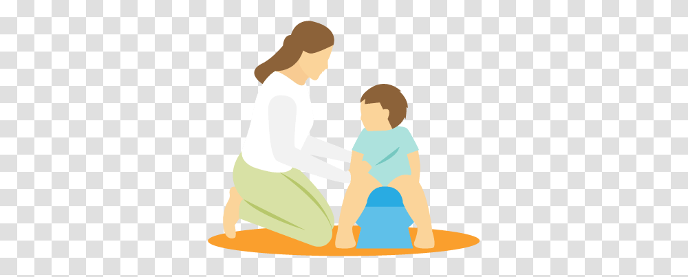 Potty Training For Kids, Person, Human, Kneeling, Sitting Transparent Png