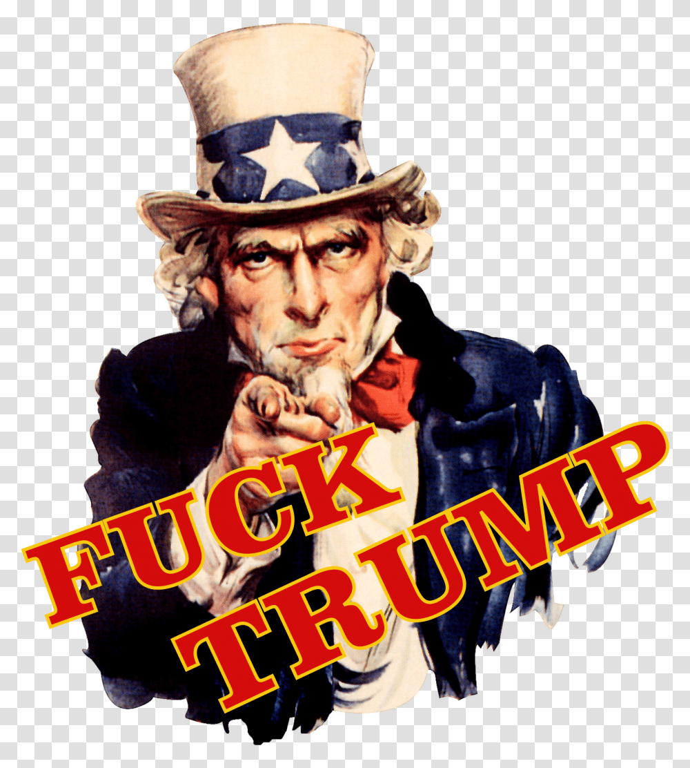 Potus Donald Trump United States President Fuck Trump Uncle Sam, Advertisement, Poster, Flyer, Paper Transparent Png