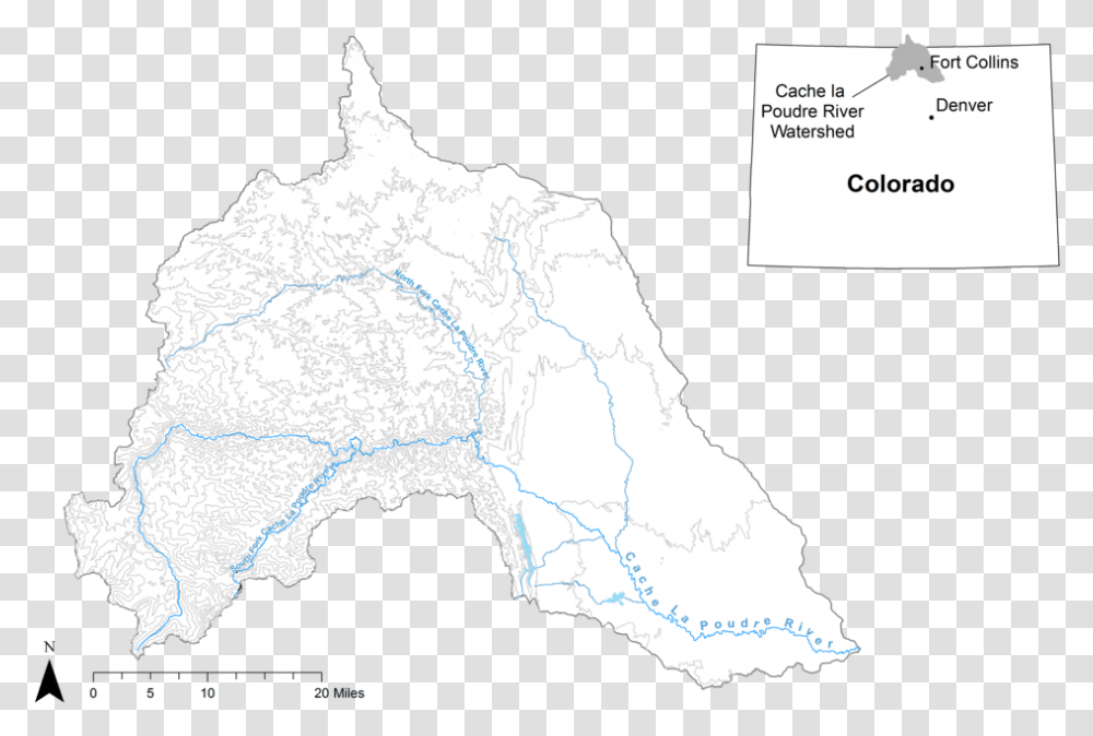 Poudre River Watershed Poudre Watershed, Map, Diagram, Atlas, Plot Transparent Png