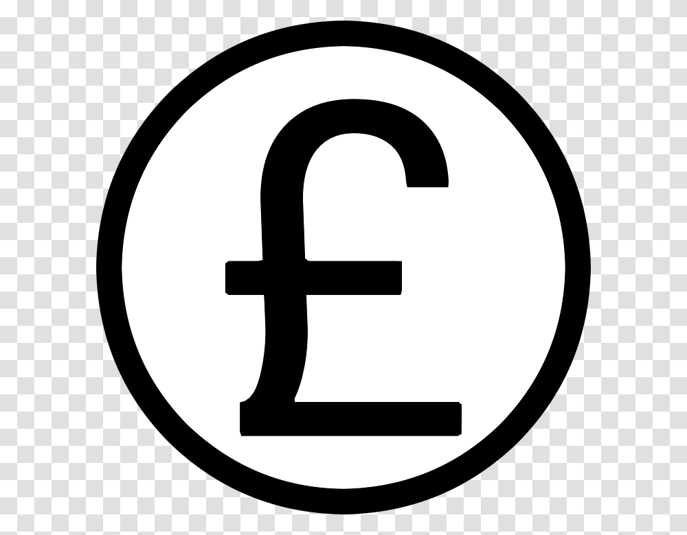 Pound British Money Icon Currency Object Element Circle, Number, Alphabet Transparent Png