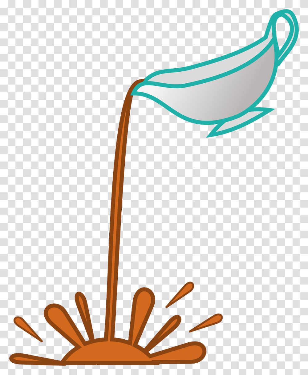Pouring Water Gravy Clipart, Shovel, Tool, Flag Transparent Png