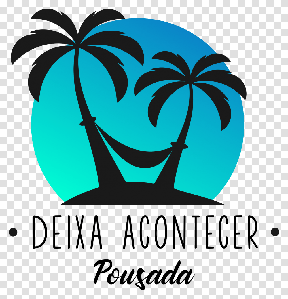 Pousada Deixa Acontecer Palm Trees And Water Vector, Painting, Logo Transparent Png