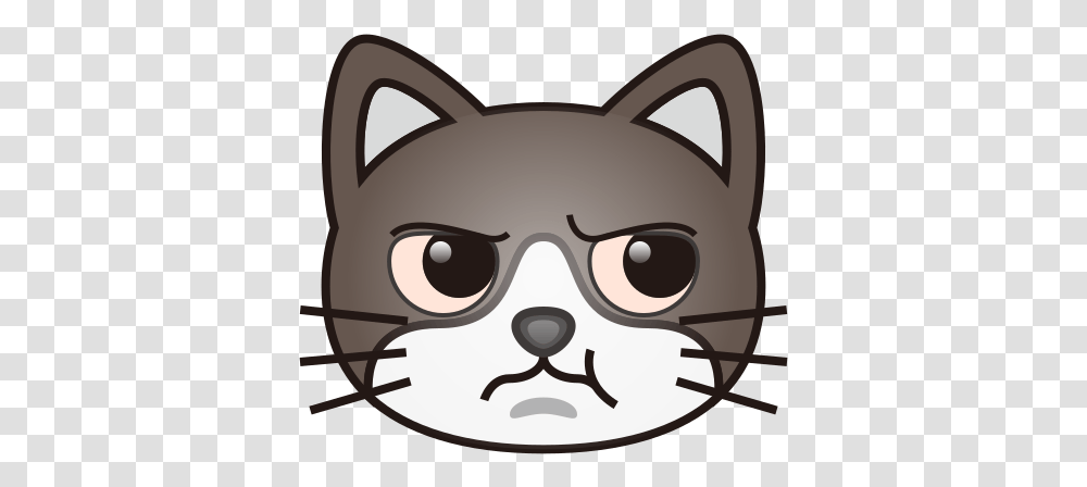 Pouting Cat Face Emoji For Facebook Email & Sms Id Kitten Emoji, Mammal, Animal, Pet, Label Transparent Png