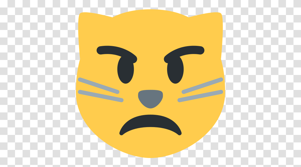 Pouting Cat Face Emoji Meaning With Pictures From A To Z Pouting Cat Emoji Discord, Pillow, Cushion, Symbol, Label Transparent Png