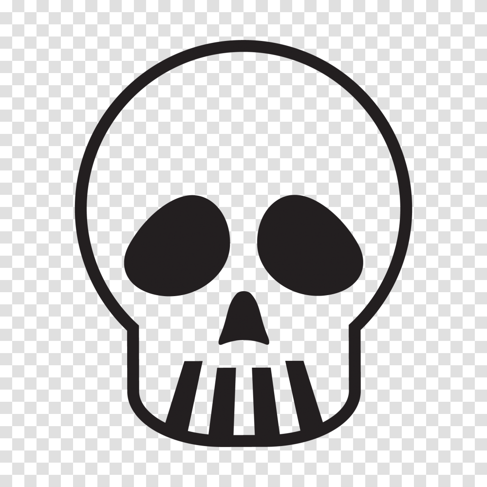 Pouty Face Skull Wall Decal, Stencil, Apparel Transparent Png