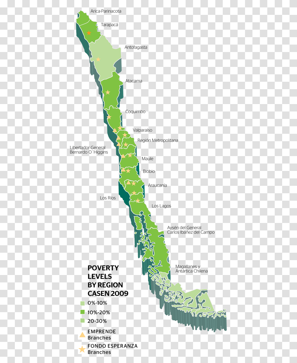 Poverty Levels By Region Casen Chile Mapa, Animal, Plant, Invertebrate, Worm Transparent Png