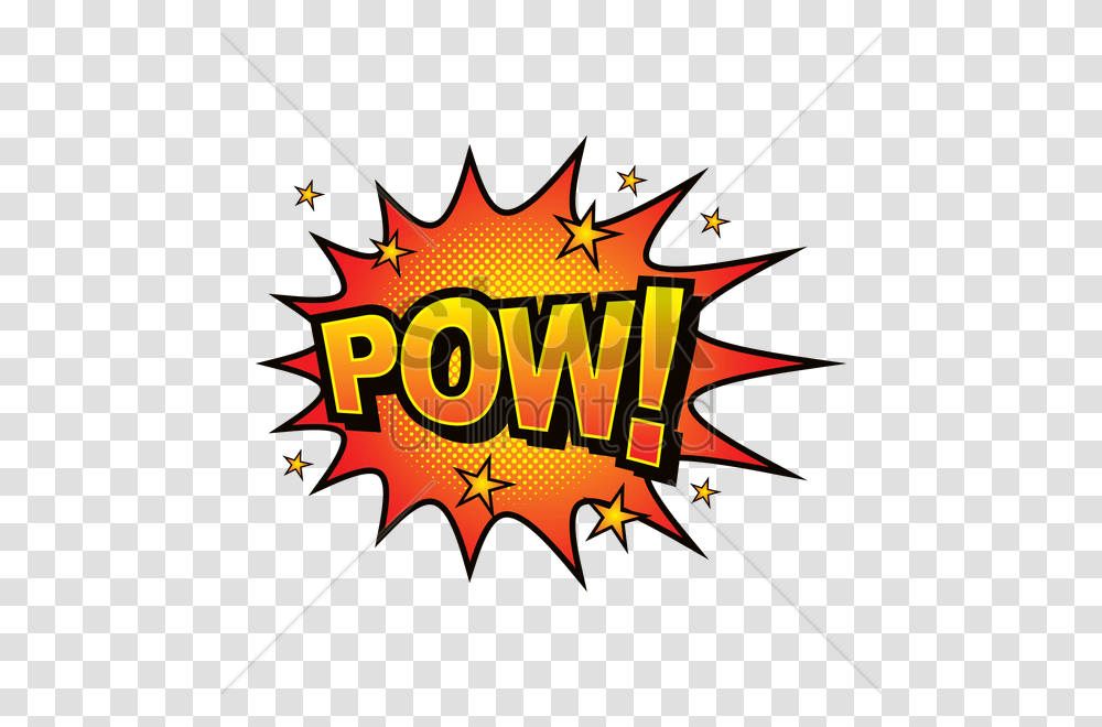 Pow Comic Speech Bubble Vector Image Emblem, Poster, Advertisement Transparent Png