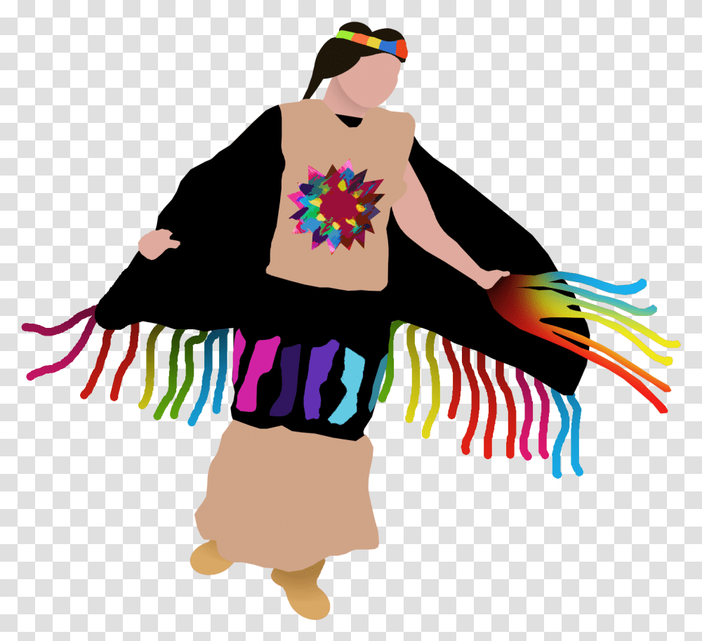 Pow Graphic Dancer Wildlife Powwow Dancer Clip Art, Person, Costume Transparent Png