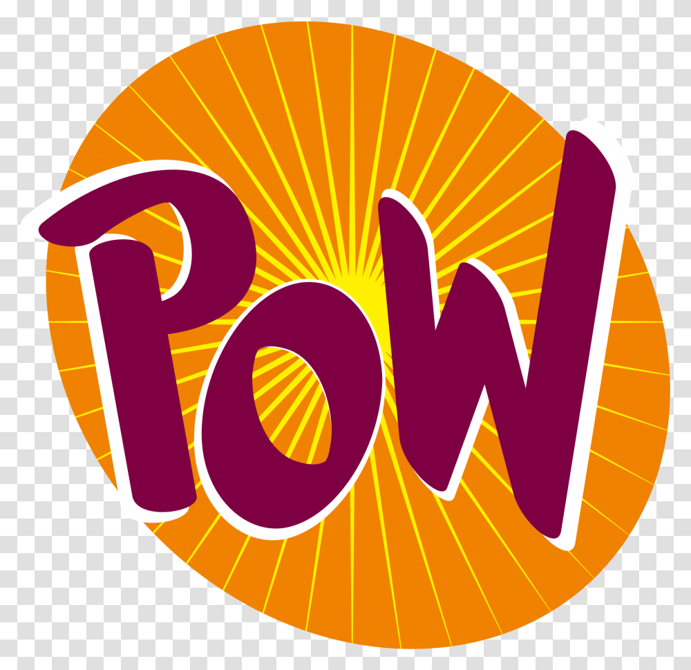 Pow Onomatopoeia Graphic Design, Label, Logo Transparent Png