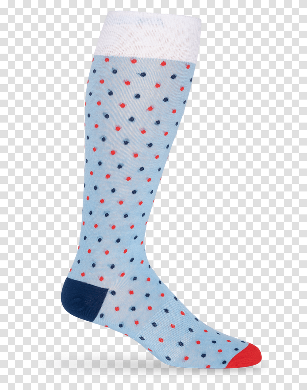 Powder Blue Dot Sock, Shoe, Footwear, Clothing, Apparel Transparent Png