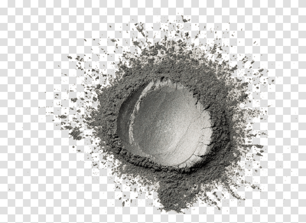 Powder Silver Grey Metallic Paint Water Based Close Up, Flour, Food Transparent Png