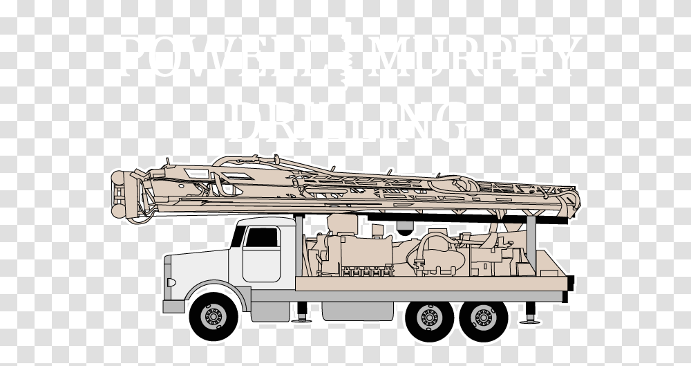 Powell And Murphy Drilling Truck, Fire Truck, Vehicle, Transportation, Van Transparent Png