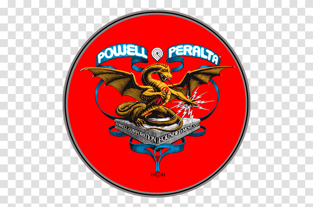 Powell Peralta Dragon Banner 4 Circle Sticker Vintage Powell Peralta Sweatshirt, Symbol, Logo, Trademark, Emblem Transparent Png