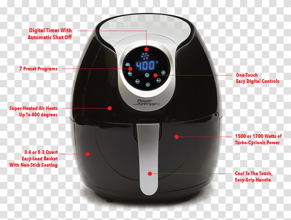 Power Air Fryer Xl 3.2 L, Helmet, Apparel Transparent Png