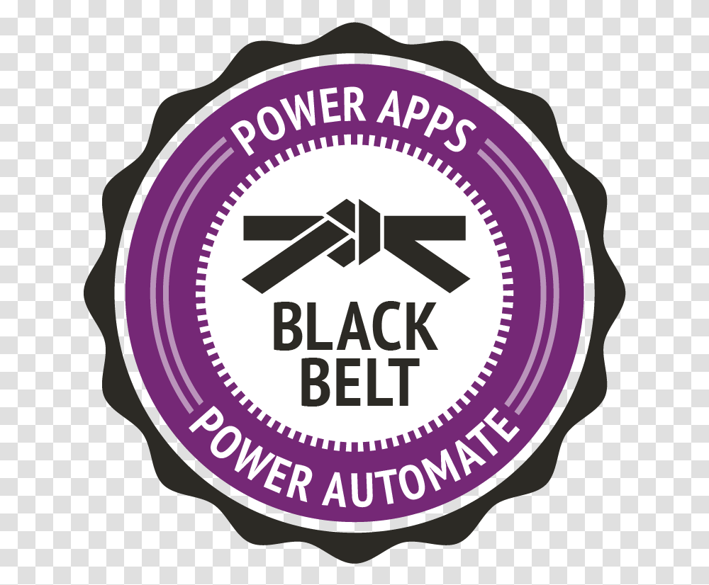 Power Apps Automate Black Belt Voith, Label, Text, Sticker, Ketchup Transparent Png