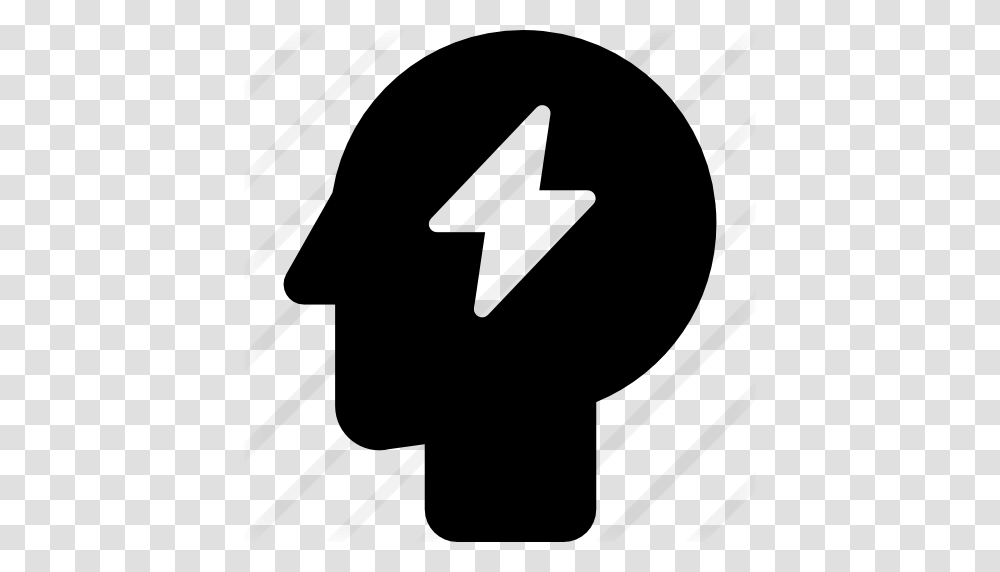 Power Bolt Symbol In Bald Head, Gray, World Of Warcraft Transparent Png