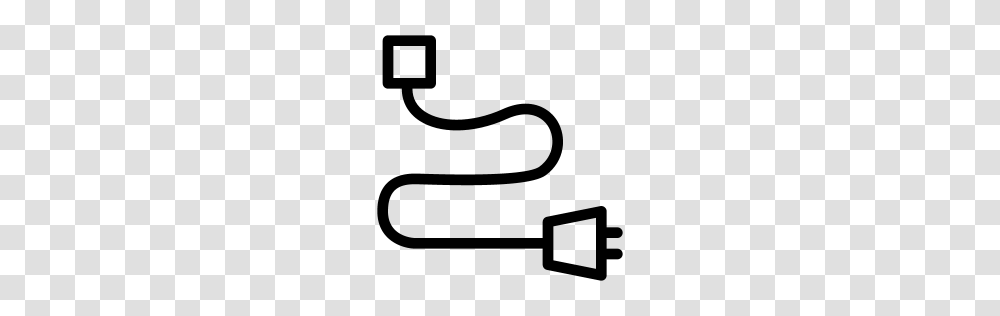 Power Cable Icon Line Iconset Iconsmind, Gray, World Of Warcraft Transparent Png