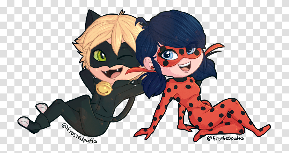 Power Couple By Frostedpuffs Miraculous Ladybug Stickers, Comics, Book, Person, Human Transparent Png
