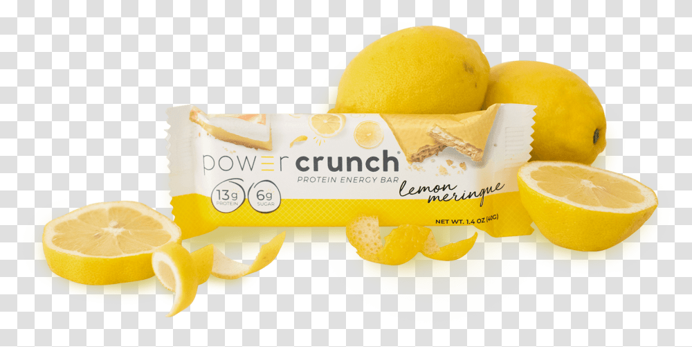 Power Crunch Lemon Meringue, Plant, Citrus Fruit, Food, Peel Transparent Png