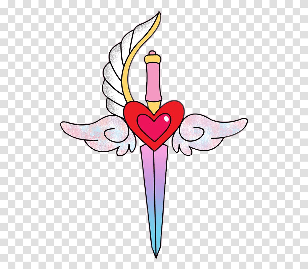 Power Girl Espada Tumblr Poder Freetoedit Espada, Cross, Heart, Logo Transparent Png