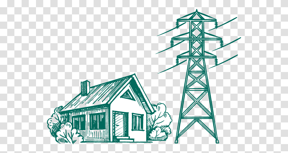 Power Grid Clipart, Cross, Cable, Building Transparent Png